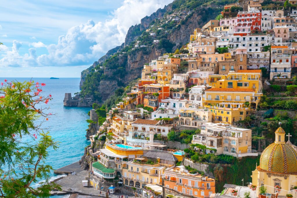 beautiful,landscape,with,positano,town,at,famous,amalfi,coast,,italy